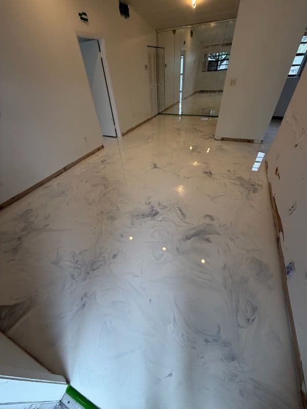 Project Chic Metallic Epoxy Flooring Transformation in South Florida Apartment image